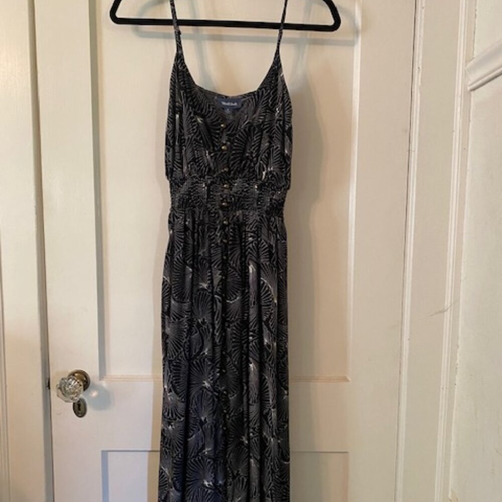 Modcloth Sundress - Black with white print, size Small